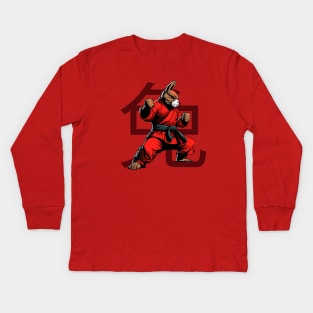 Kungfu Rabbit Kids Long Sleeve T-Shirt